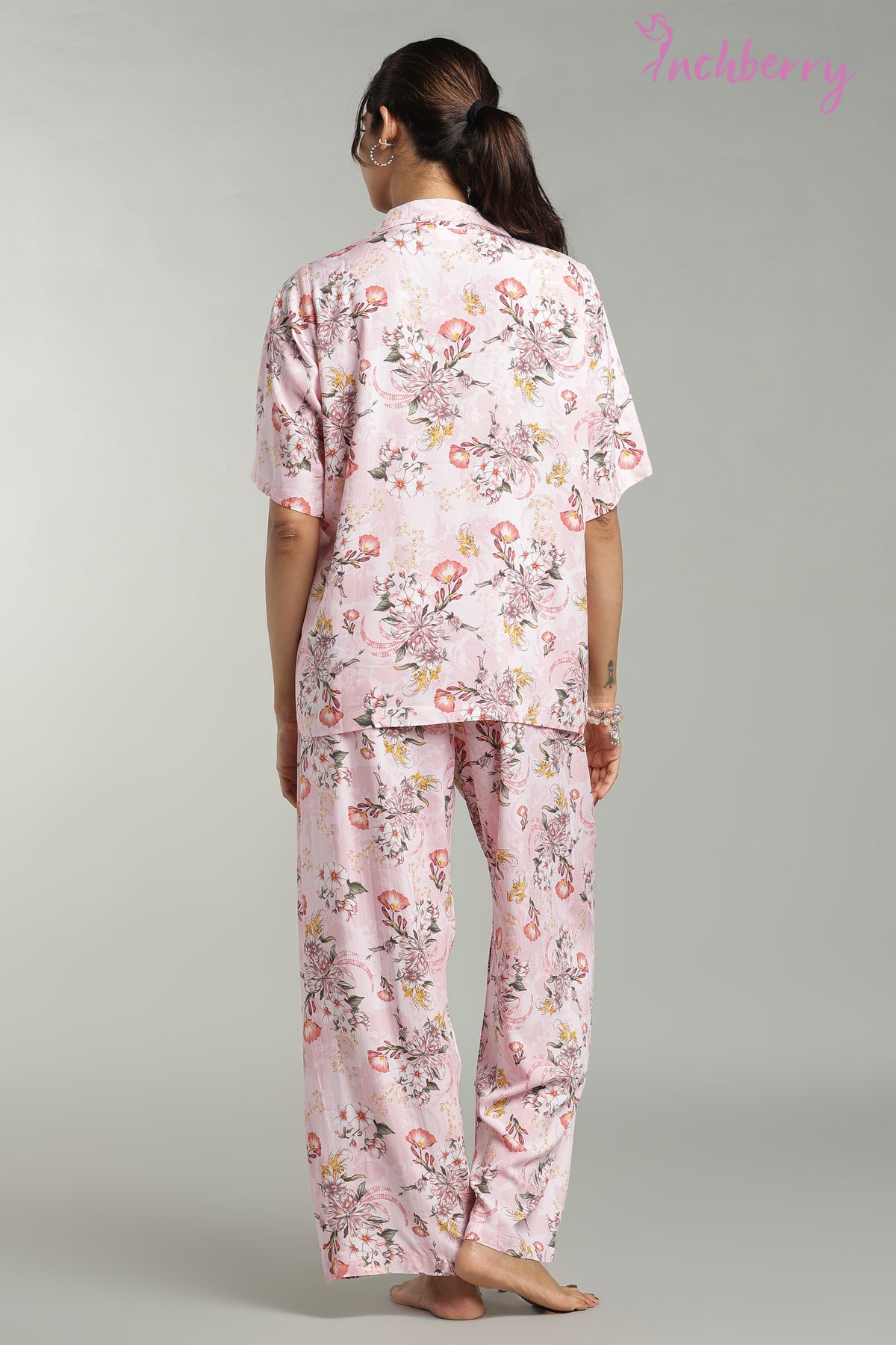 Pyjama set daily wear shirt model