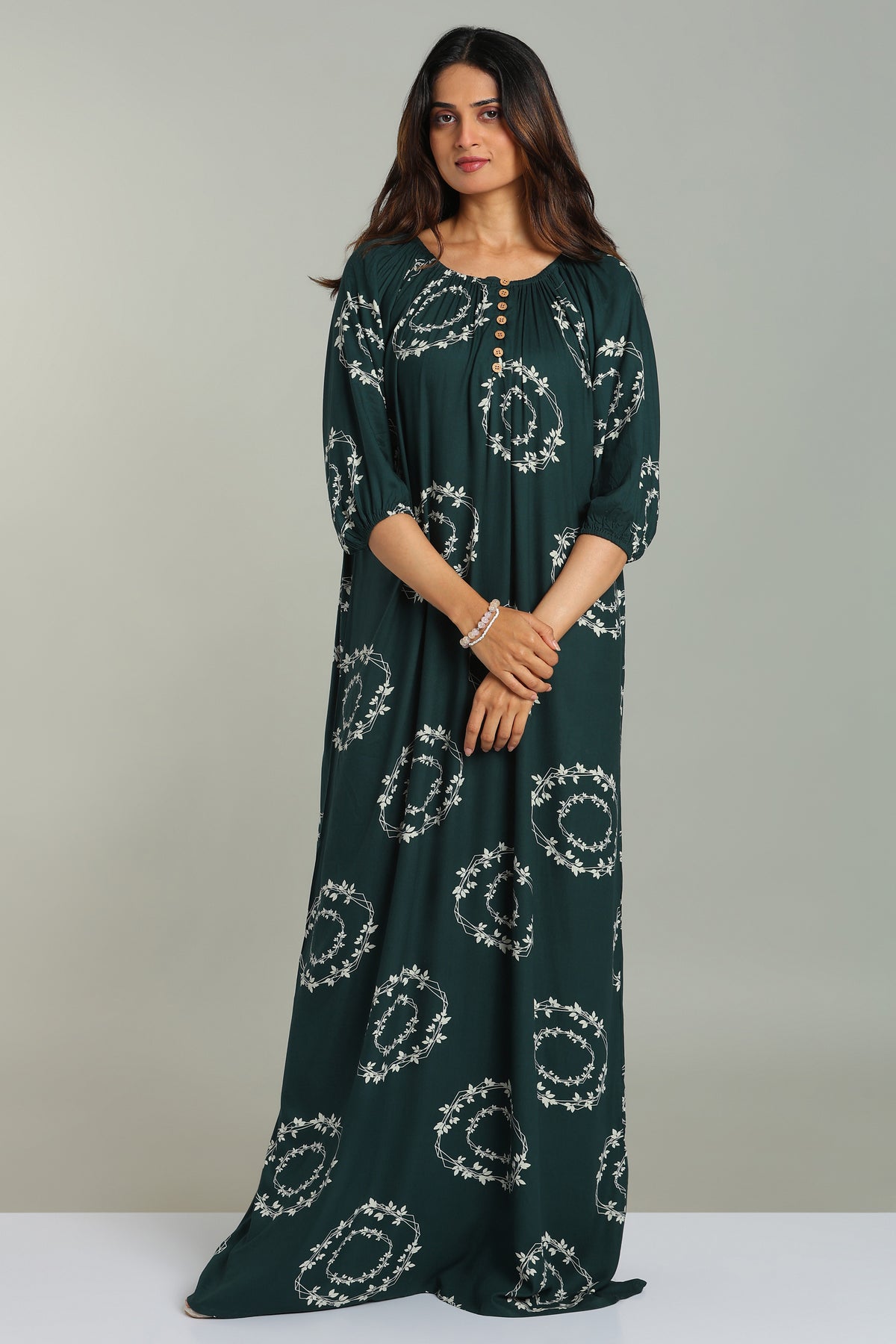 Relaxed Fit Nightgown in Green