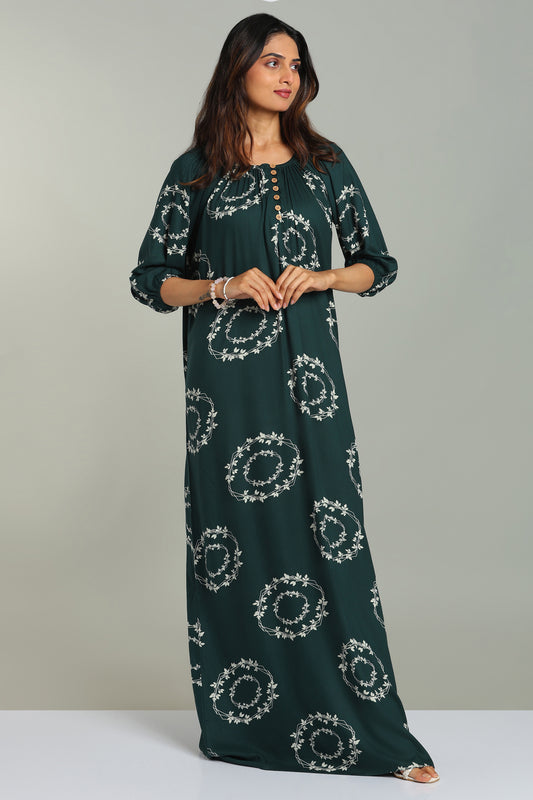 Relaxed Fit Nightgown in Green