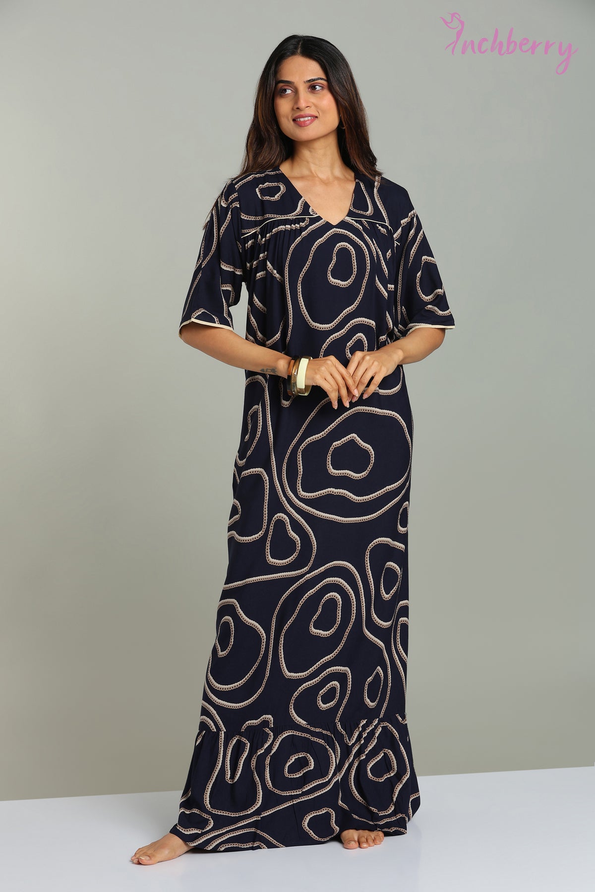 Daily wear regular fit nightgown
