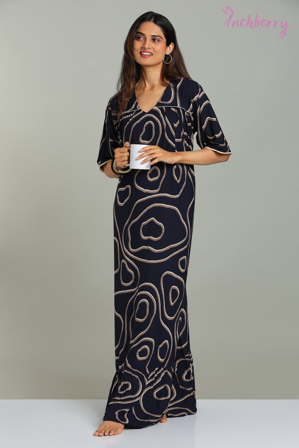 Daily wear regular fit nightgown