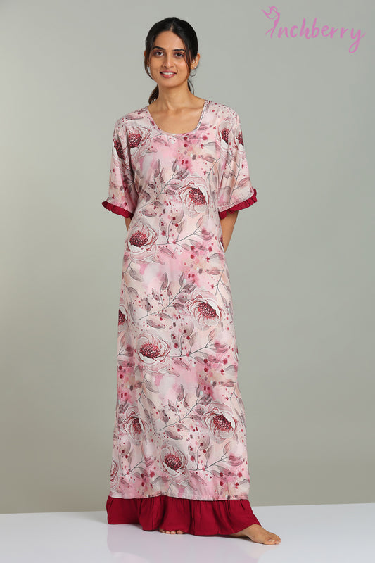 Tie model nightgown