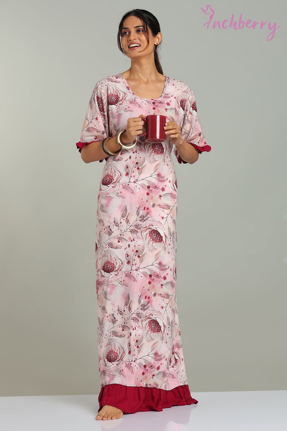 Tie model nightgown