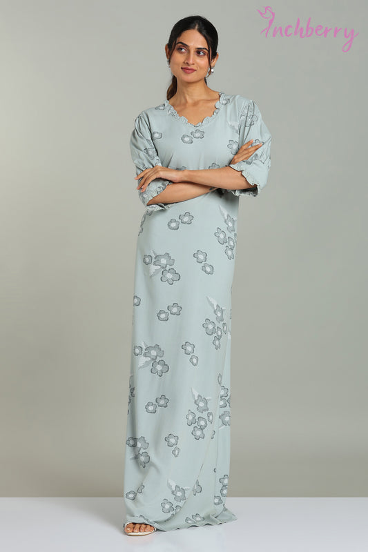 Regular fit night gown