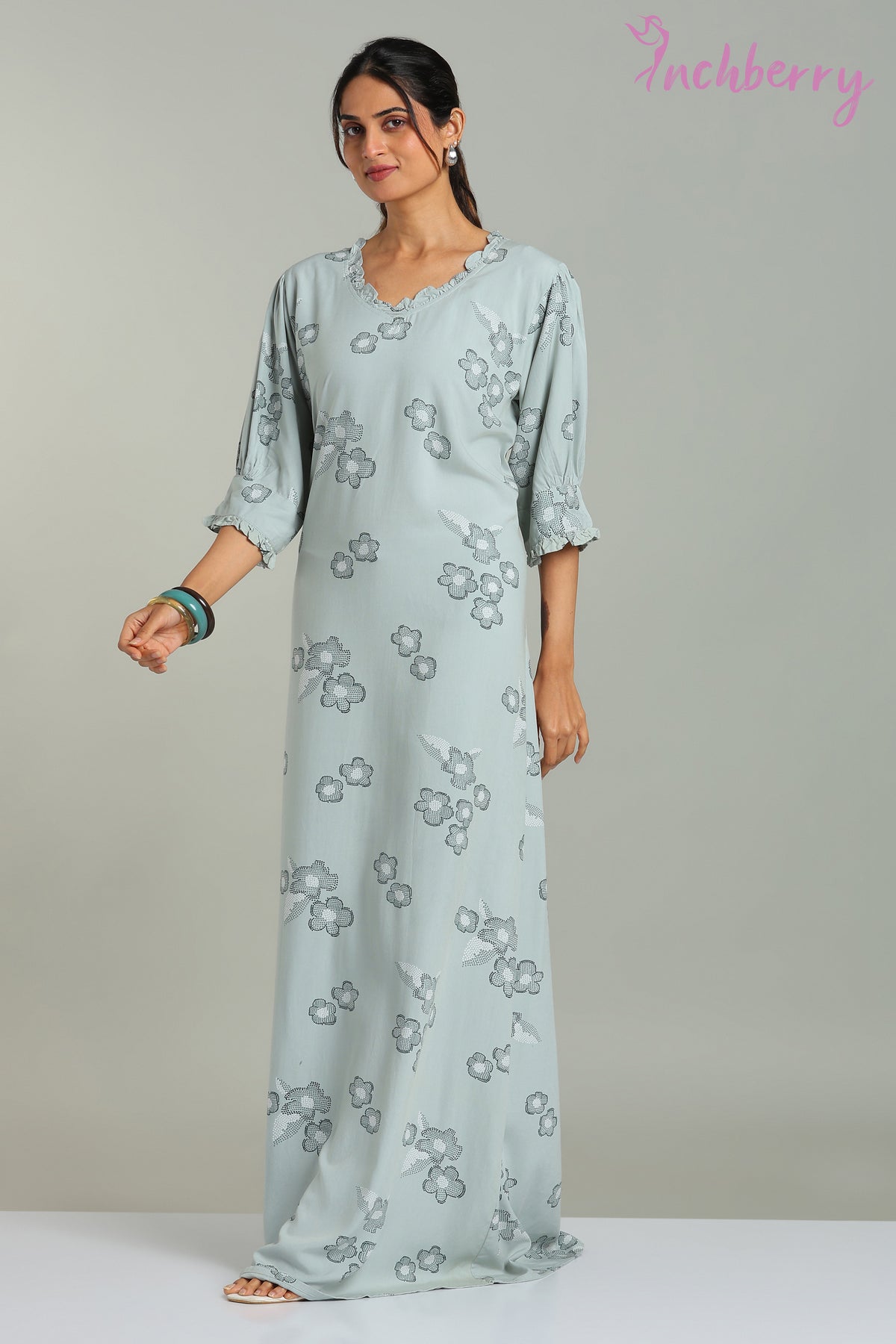 Regular fit night gown