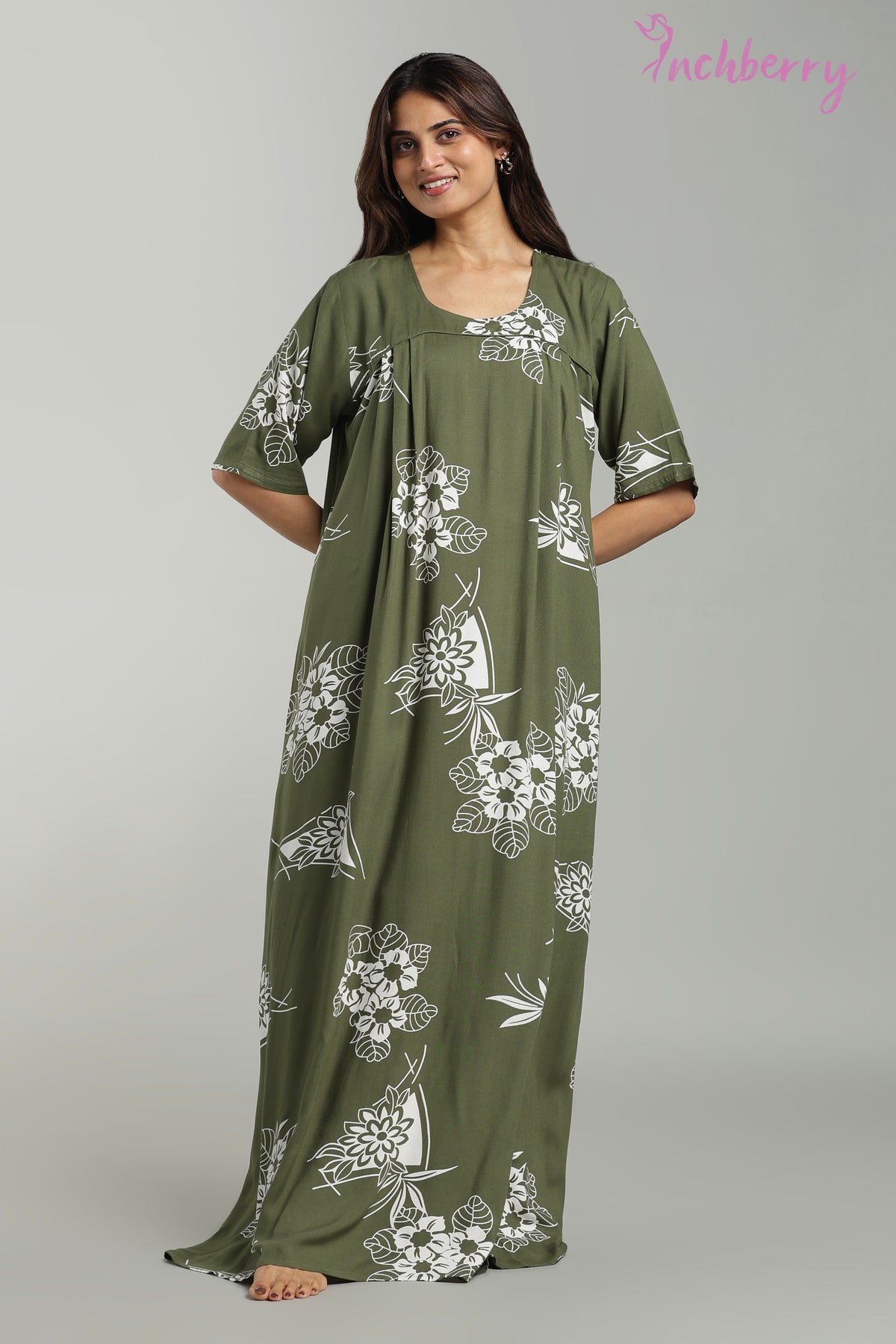 Feeding  nightgown rayon material