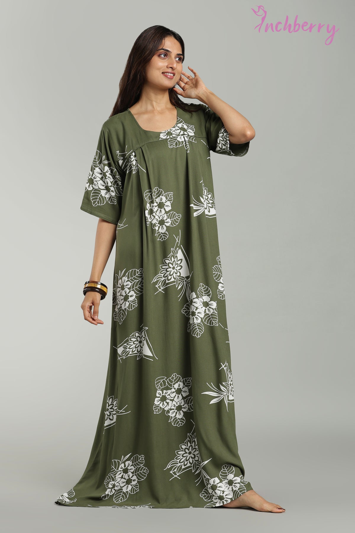 Feeding  nightgown rayon material