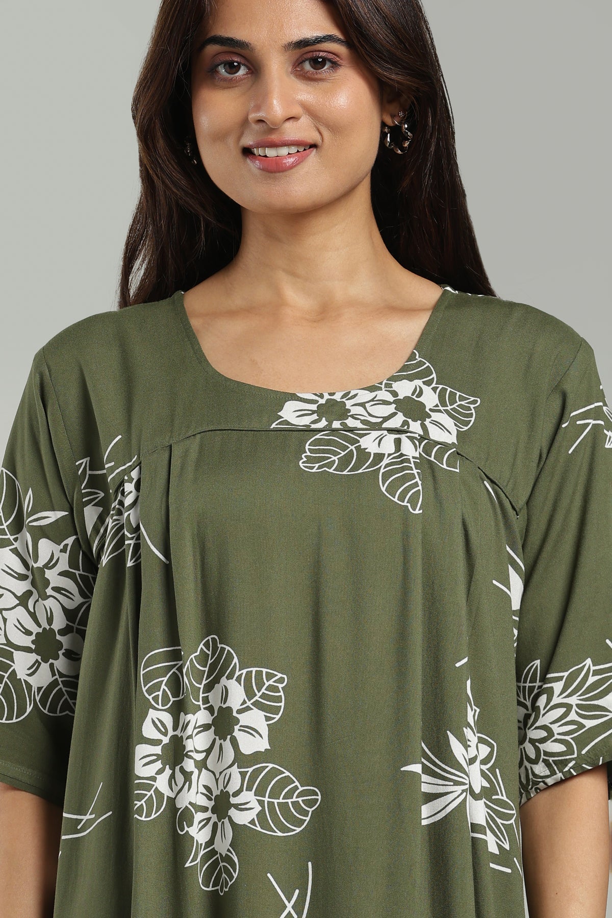 Feeding  nightgown rayon material