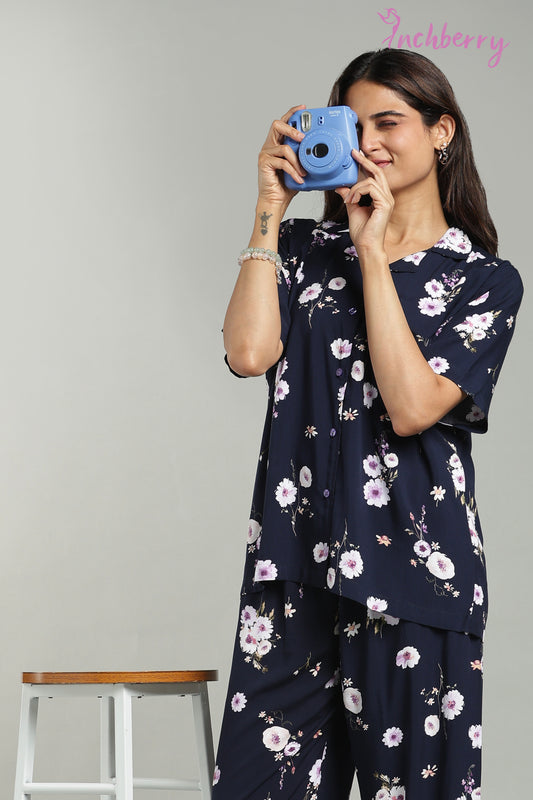 Daily wear Black colour Pyjama set