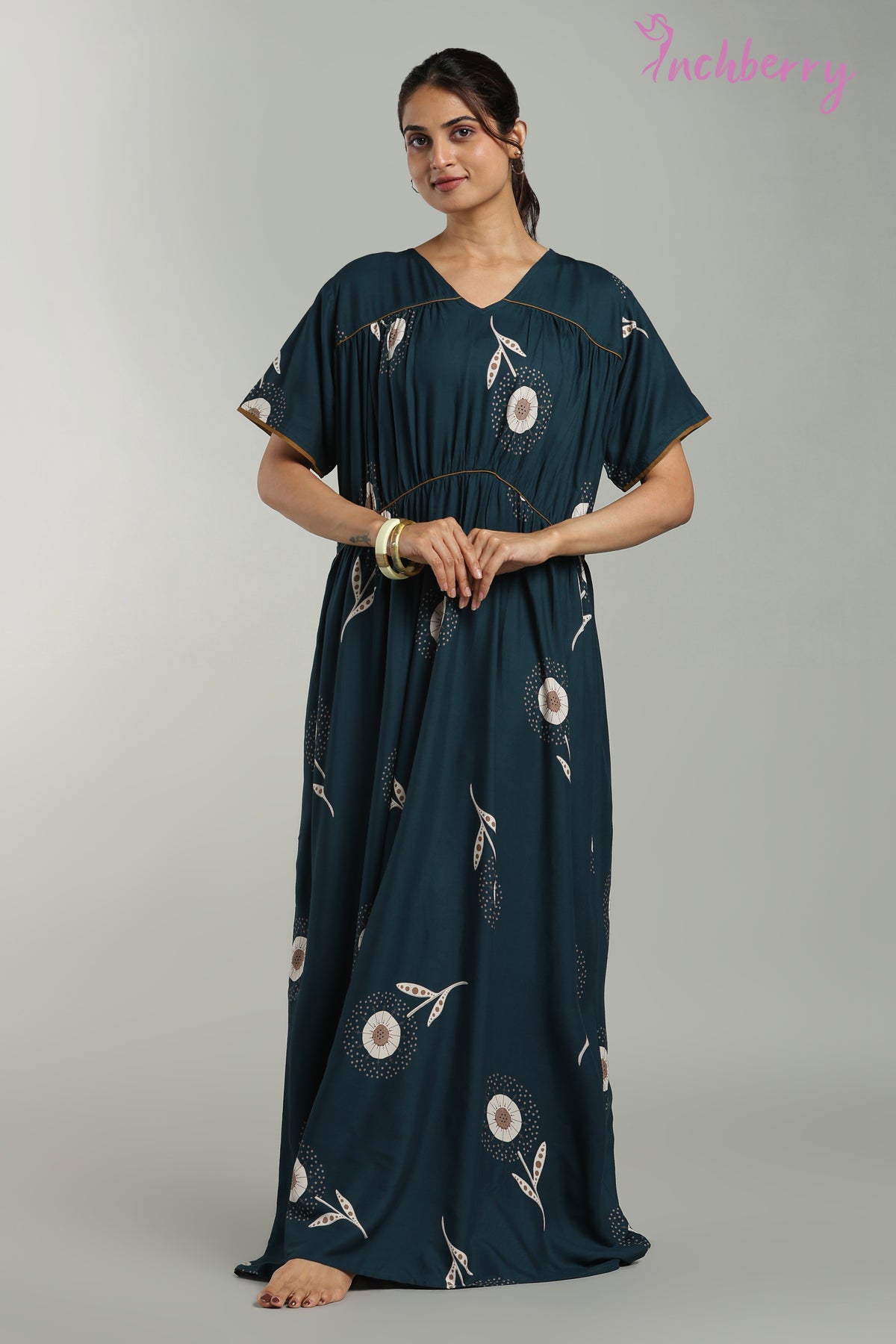 Relaxed fit rayon nightgown