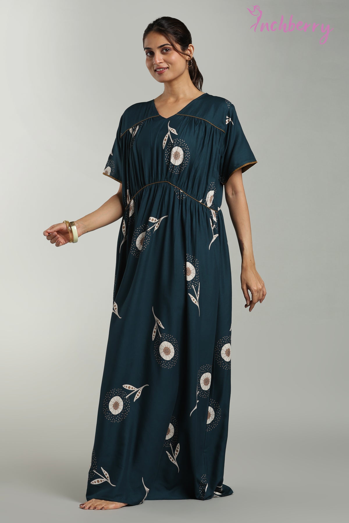 Relaxed fit rayon nightgown