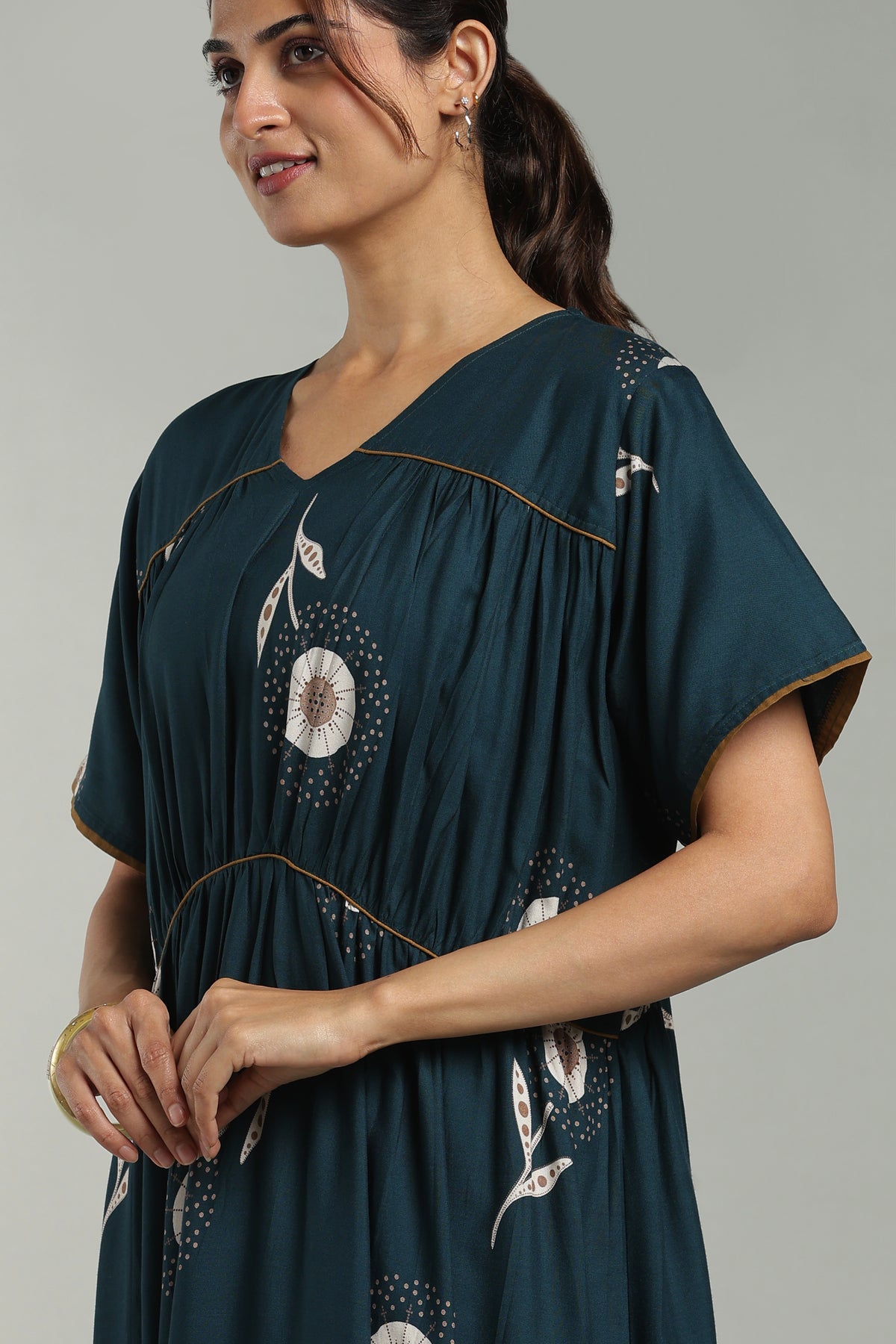 Relaxed fit rayon nightgown