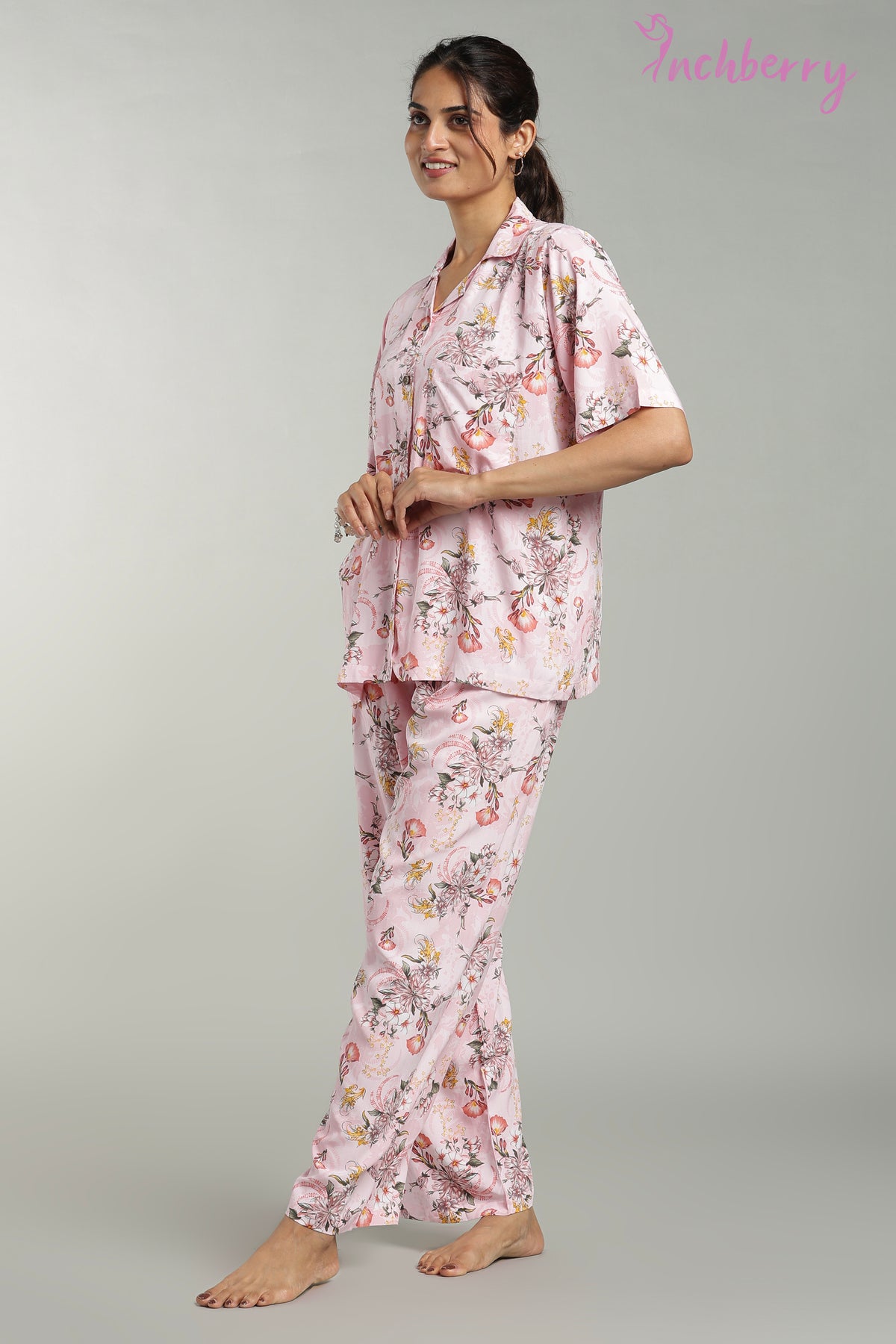 Pyjama set daily wear shirt model