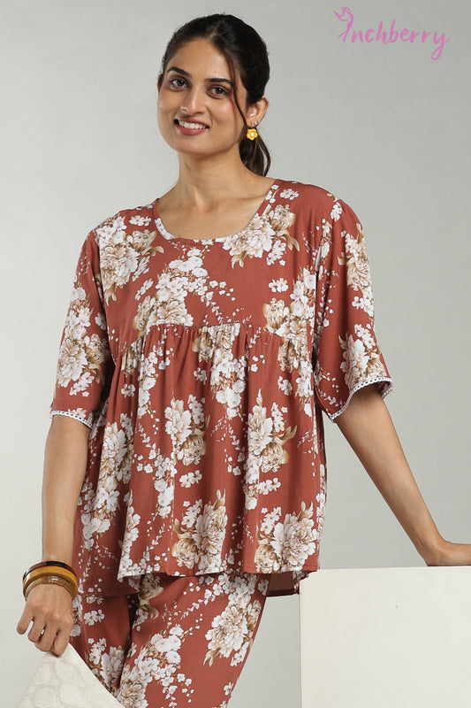Brown colour pyjama set