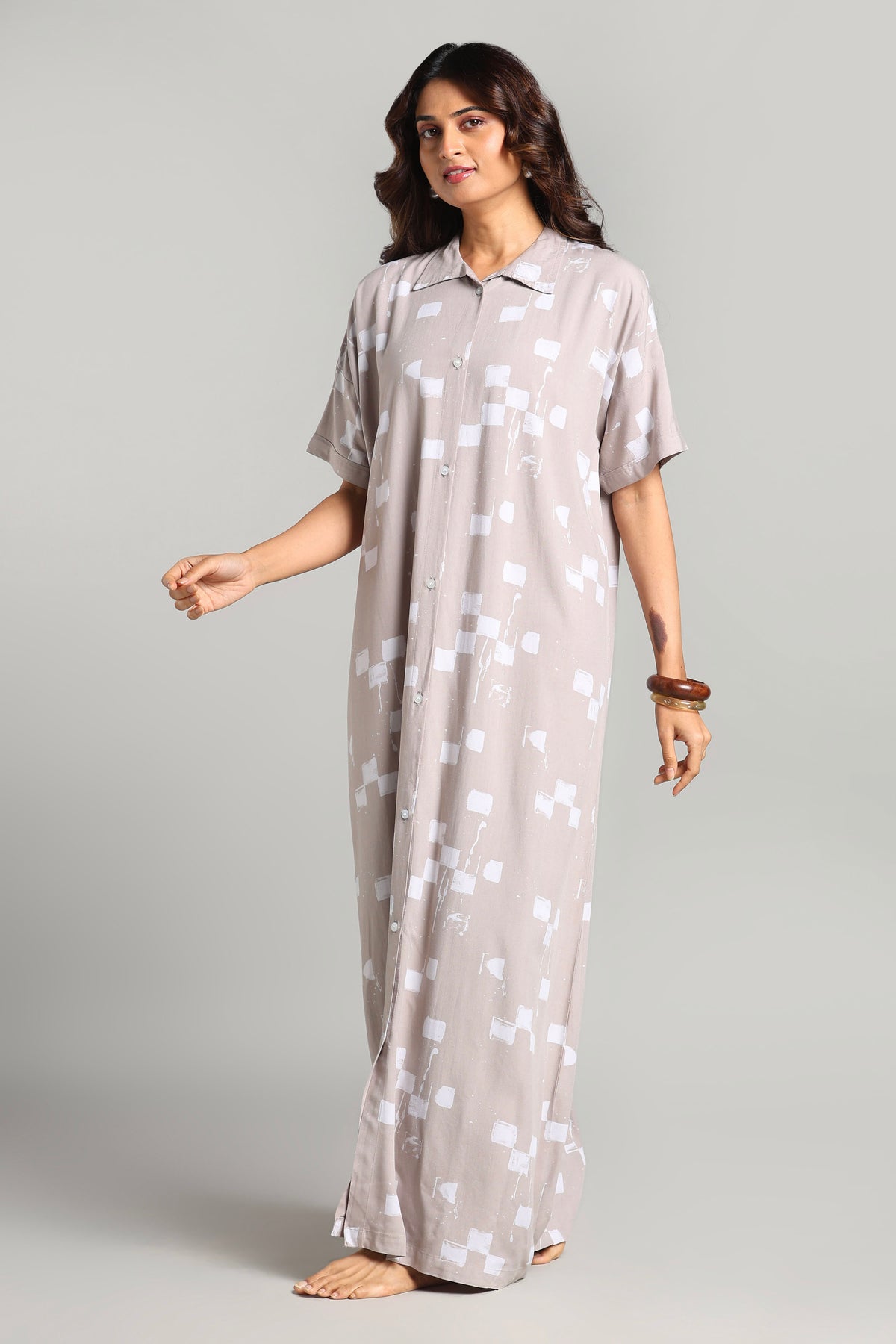 Heavy Rayon Front Open
