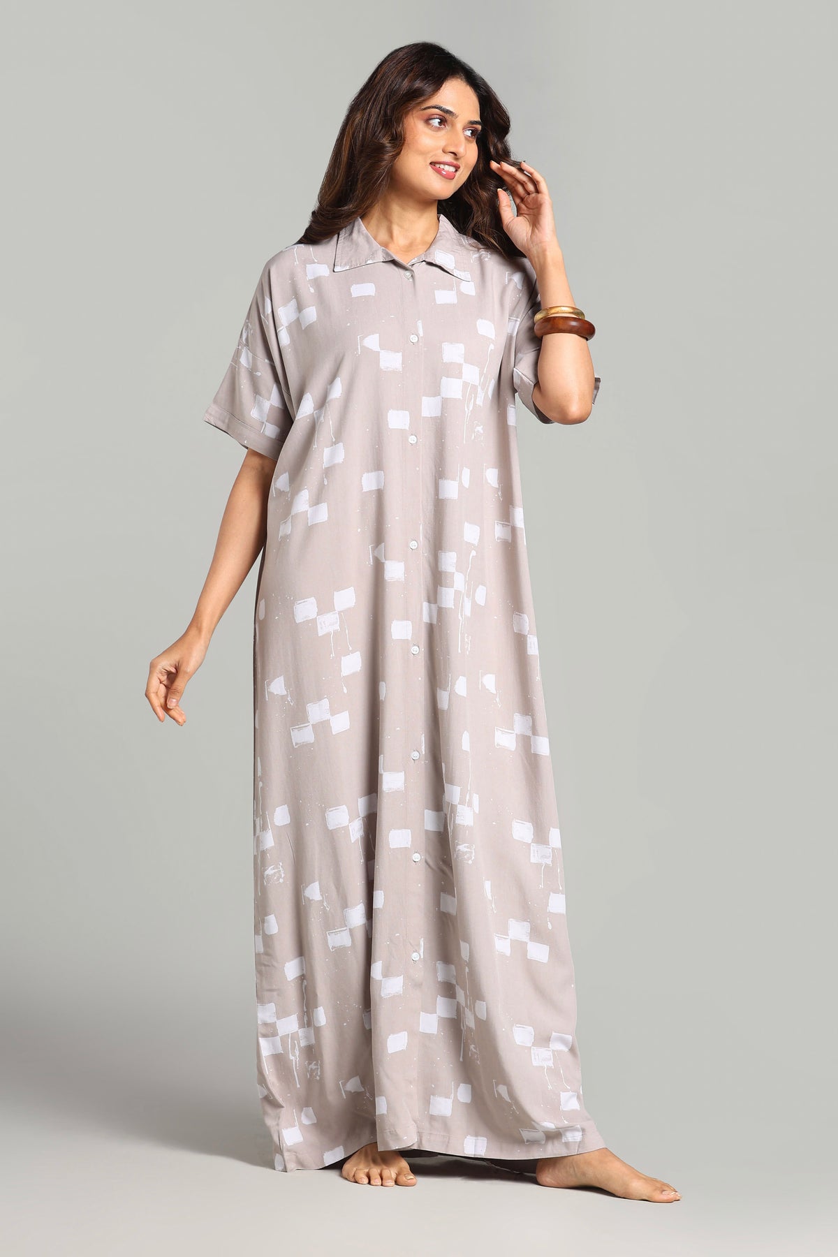 Heavy Rayon Front Open